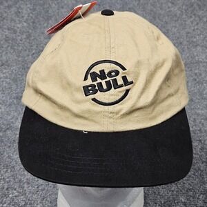 Vintage Winston No Bull Dad Cap Khaki Black Tobacco Promo Hat Workwear Casual